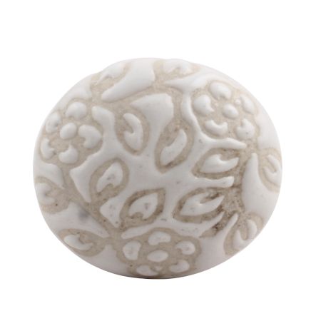 White Etched Ceramic Wine Stopper